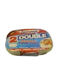 Seal-A-Pack Double Reusable Food Tub x2