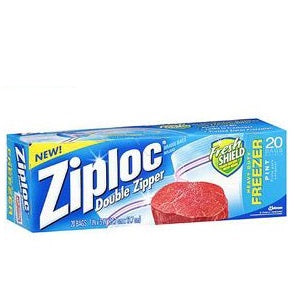 Ziploc Double Zipper Smart Zip Freezer Bag x20