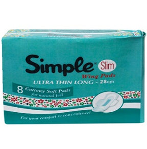 Simple Slim Wing Pads Ultra Thin Long 28 cm x8