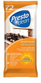 Presto Clean Kitchen Cleaning Wipes Active Orange x72