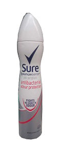 Sure Anti-Perspirant Deodorant Spray Anti-Bacterial Odour Protection 250 ml