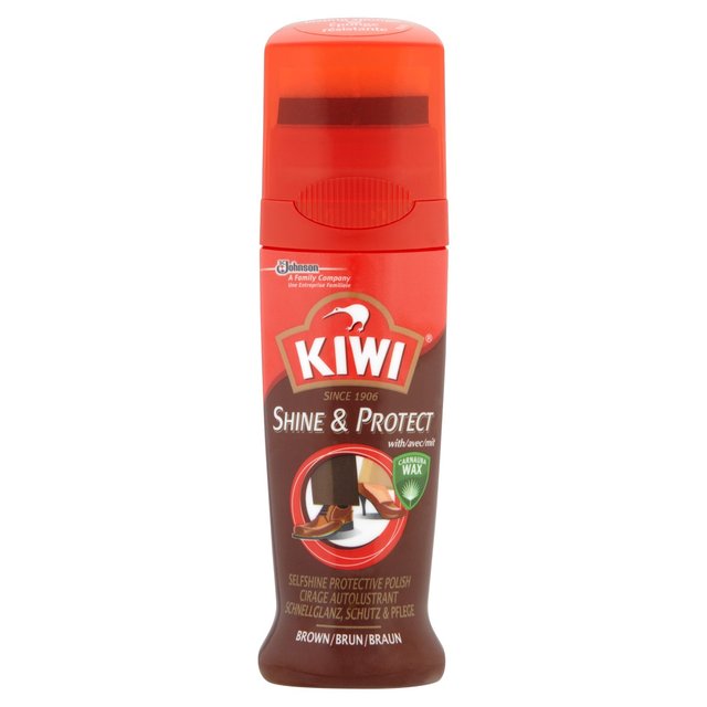 Kiwi Liquid Wax Polish Brown 75 ml