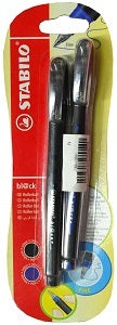 Stabilo Fine Blue & Black Pen x2
