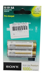 Sony Rechargeable Battery NI-MH AA x2