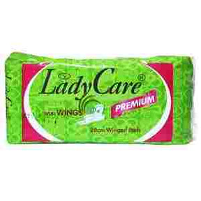 LadyCare Pads With Wings Green x10