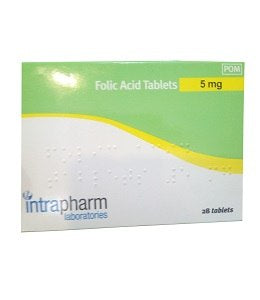 Folic Acid 5 mg 28 Tablets
