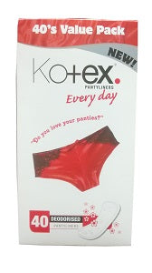 Kotex Everyday Pantyliners Deodorised x40