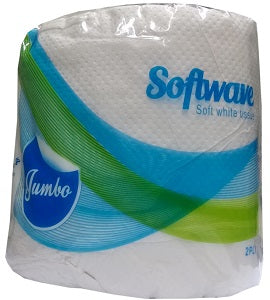 Softwave Jumbo Soft White Tissue 2 Ply 1 Roll