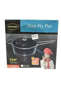 Topaz Gold Deep Frying Pan With Handle