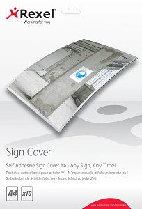 Rexel Self Adhesive Sign A4 Cover