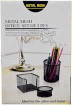 Metal Mesh Desk Set x3
