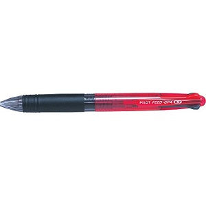 Pilot Feed GP4 4 Colour Pen - Red