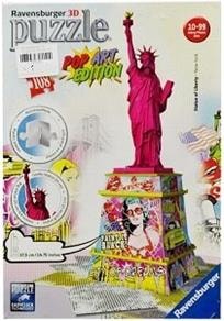 Ravensburger 3D Puzzle Pop Art Edition State Of Liberty 10-99 Years