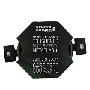 Rossetti Elementi Natura Non-Stick Casserole With Lid Metal-Clad 24 cm