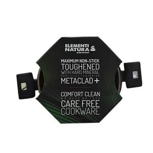 Rossetti Elementi Natura Non-Stick Sauce Pan With Lid Metal-Clad 20 cm