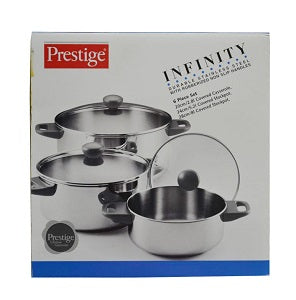 Prestige Infinity Stainless Steel Covered Casserole x6
