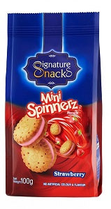 Signature Snacks Mini Spinnerz Biscuits Strawberry 100 g