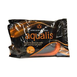 Aqualis African Black Soap Shea Butter & Luffa Fibers 120 g