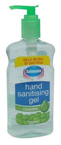 Safemate Hand Sanitising Gel Cucumber 320 ml