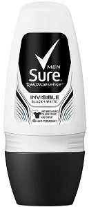 Sure Anti-Perspirant Deodorant Roll On Men Invisible Black & White 50 ml