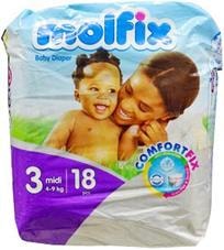 Molfix Size 3 Midi 4-9 kg x18