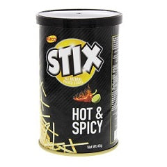 Kitco Stix All Natural Potato Sticks Hot & Spicy 45 g