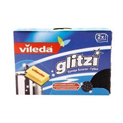 Vileda Glizti Crystal Sponge Scourer x2
