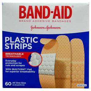 Johnson & Johnson Band-Aid Plastic Strips All One Size x60