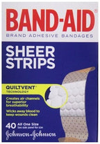 Johnson & Johnson Band-Aid Sheer Strips All One Size x40