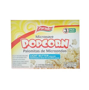 Parade Microwave Popcorn Light Butter 247 g 3 Bags