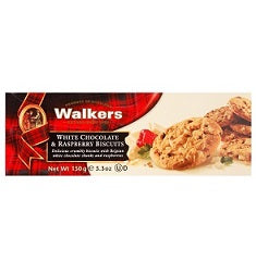Walkers White Choclate & Raspberry Biscuits 150 g