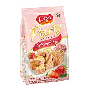 Elledi Gastone Lago Party Wafers With Strawberry Cream 250 g