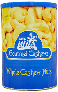 M & W Gourmet Whole Cashew Nuts Roasted & Salted Tin 500 g
