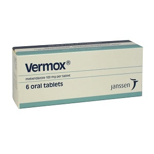 Vermox Mebendazole 100 g 6 Tablets