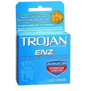 Trojan-ENZ Sperm Lubricated Latex 3 Condoms