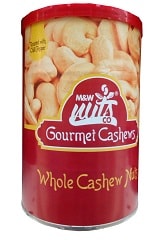 M & W Gourmet Whole Cashew Nuts Roasted With Chili Pepper Tin 500 g