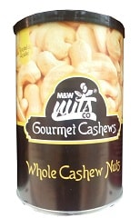 M & W Gourmet Whole Cashew Nuts Roasted & Unsalted 500 g