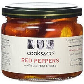 Cooks & Co Red Peppers Stuffed With Feta Cheese 290 g
