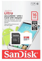 SanDisk Ultra Micro SD Card With Adapter 16 GB