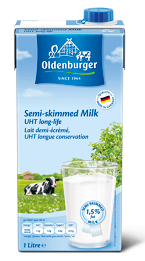 Oldenburger UHT Milk Semi Skimmed Fat 1 L x2