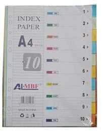 Index Paper A4 Size x10