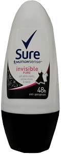 Sure Anti-Perspirant Deodorant Roll On Invisible Pure 50 ml