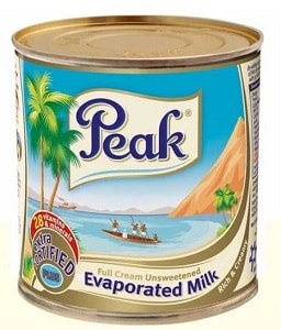 Peak Evaporated Full Cream Milk 160 g (NG) x6