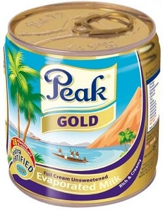 Peak Gold Evaporated Milk Easy Open 160 g x6