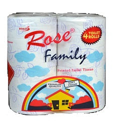 Boulos Rose Family Tissue 2 Ply 4 Rolls x12