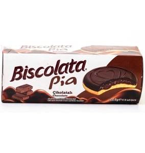 Biscolata Pia Cake With Chocolate Cream & Bitter Chocolate 100 g x8