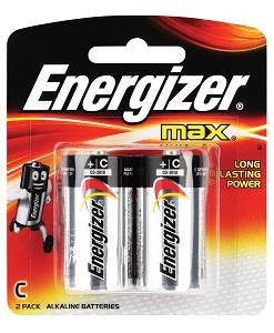 Energizer Max Battery C x2