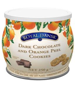 Royal Dansk Dark Chocolate & Orange Peel Cookies 250 g
