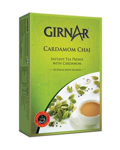 Girnar Cardamom Chai Instant Tea Pre-Mix With Cardamom 140 g x10
