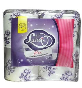 Lamis Toilet Tissue Flex Premium 2 Ply 4 Rolls